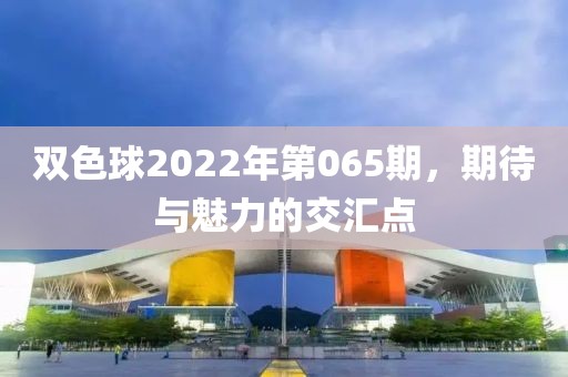 双色球2022年第065期，期待与魅力的交汇点